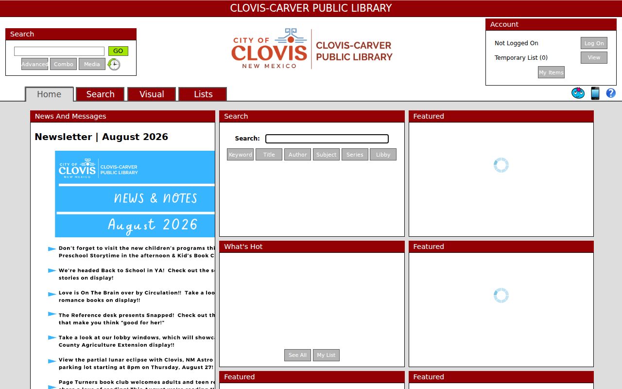 Clovis city directory catalog search at Clovis-Carver Public Library