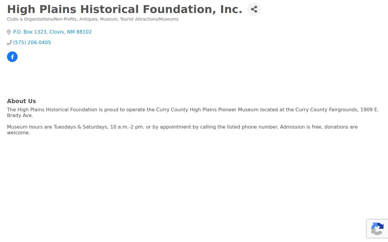 Clovis city directory historical collection lead at High Plains Historical Foundation